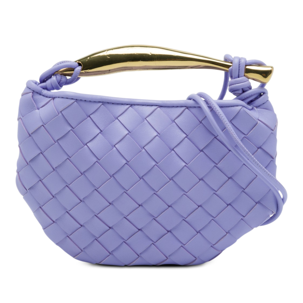 Pre-Loved Bottega Veneta Baby Lambskin Intrecciato Sardine